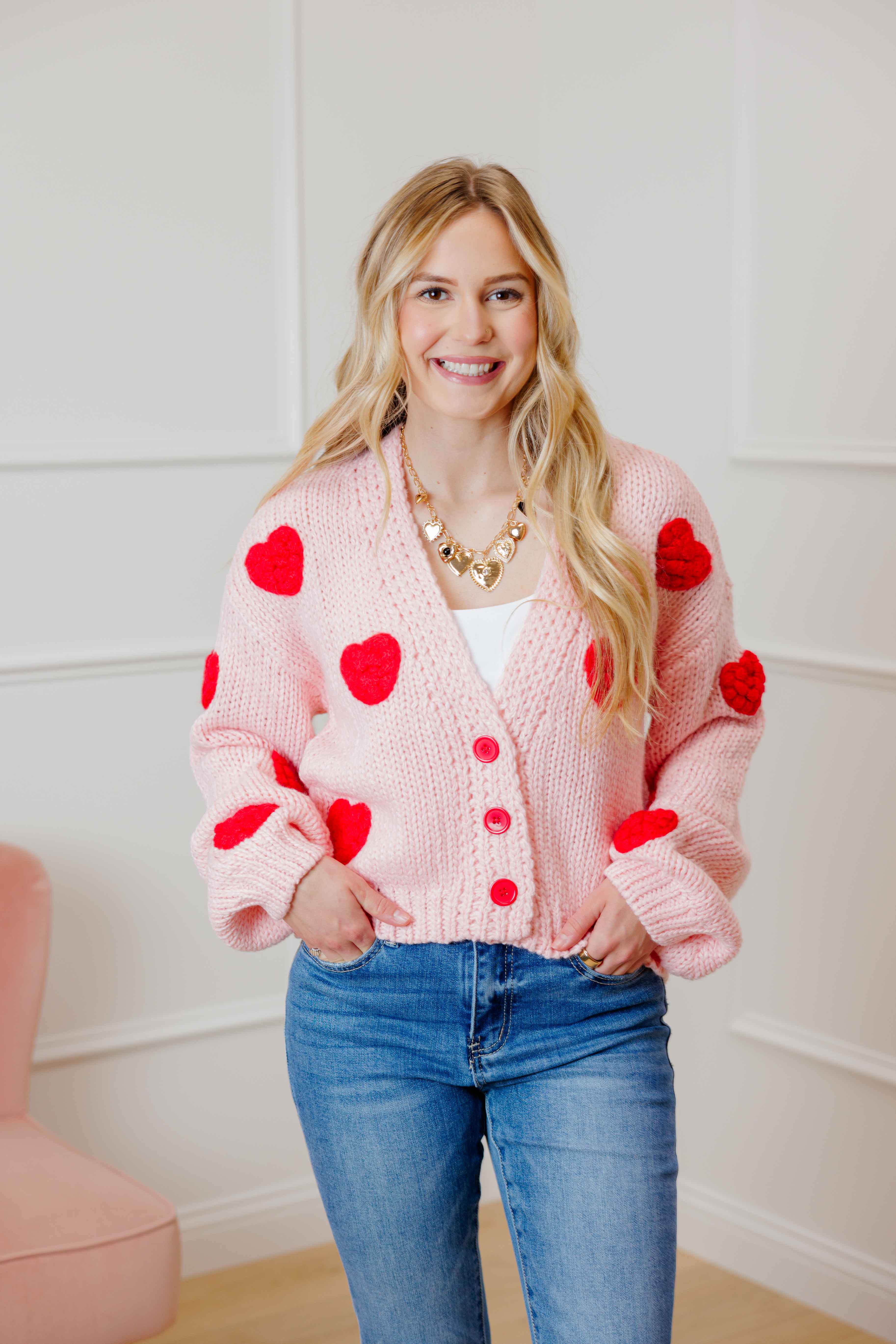 Blushing Hearts Cardigan