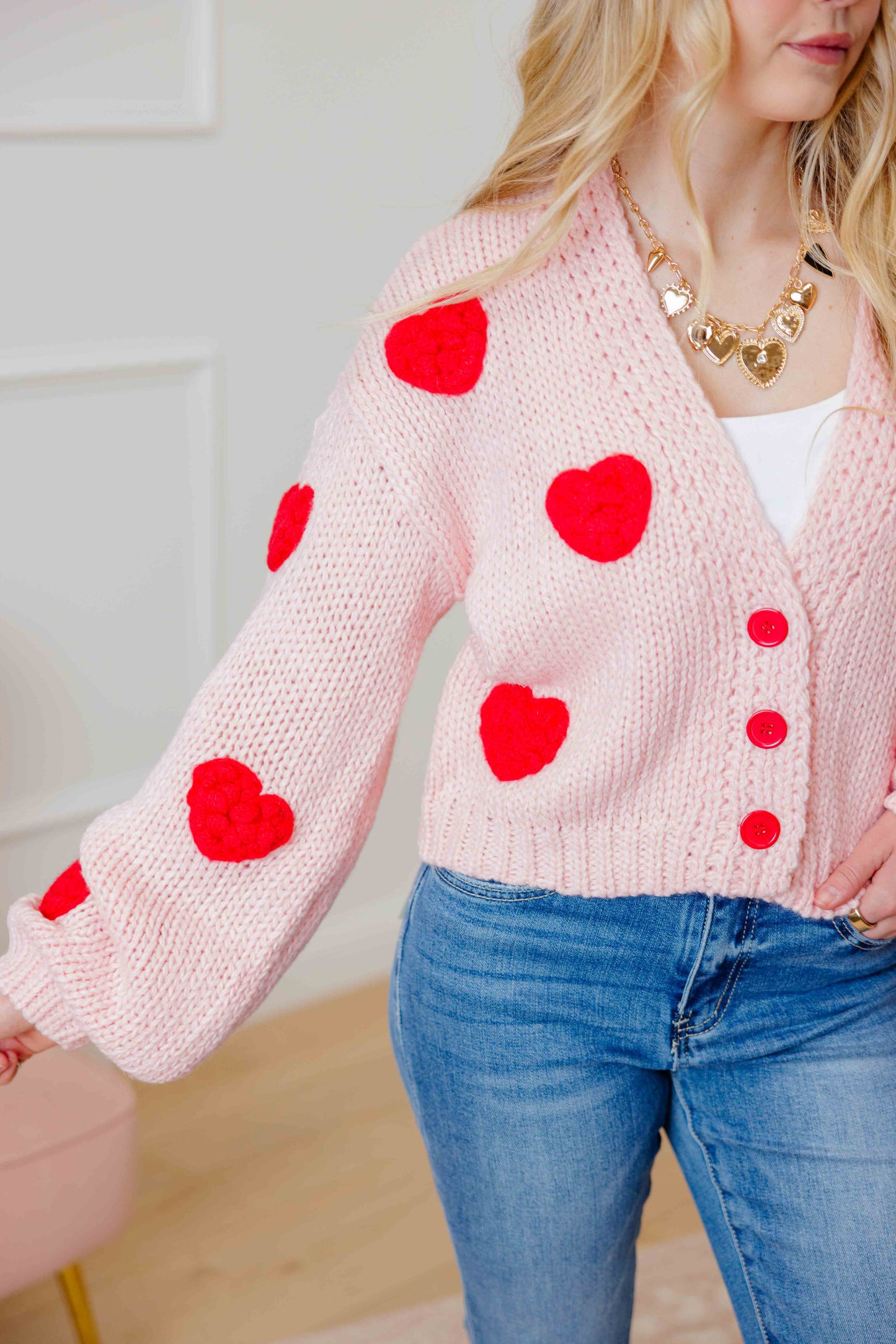 Blushing Hearts Cardigan