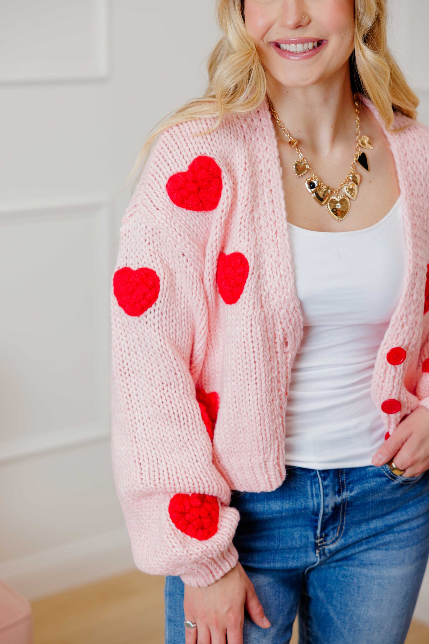 Blushing Hearts Cardigan