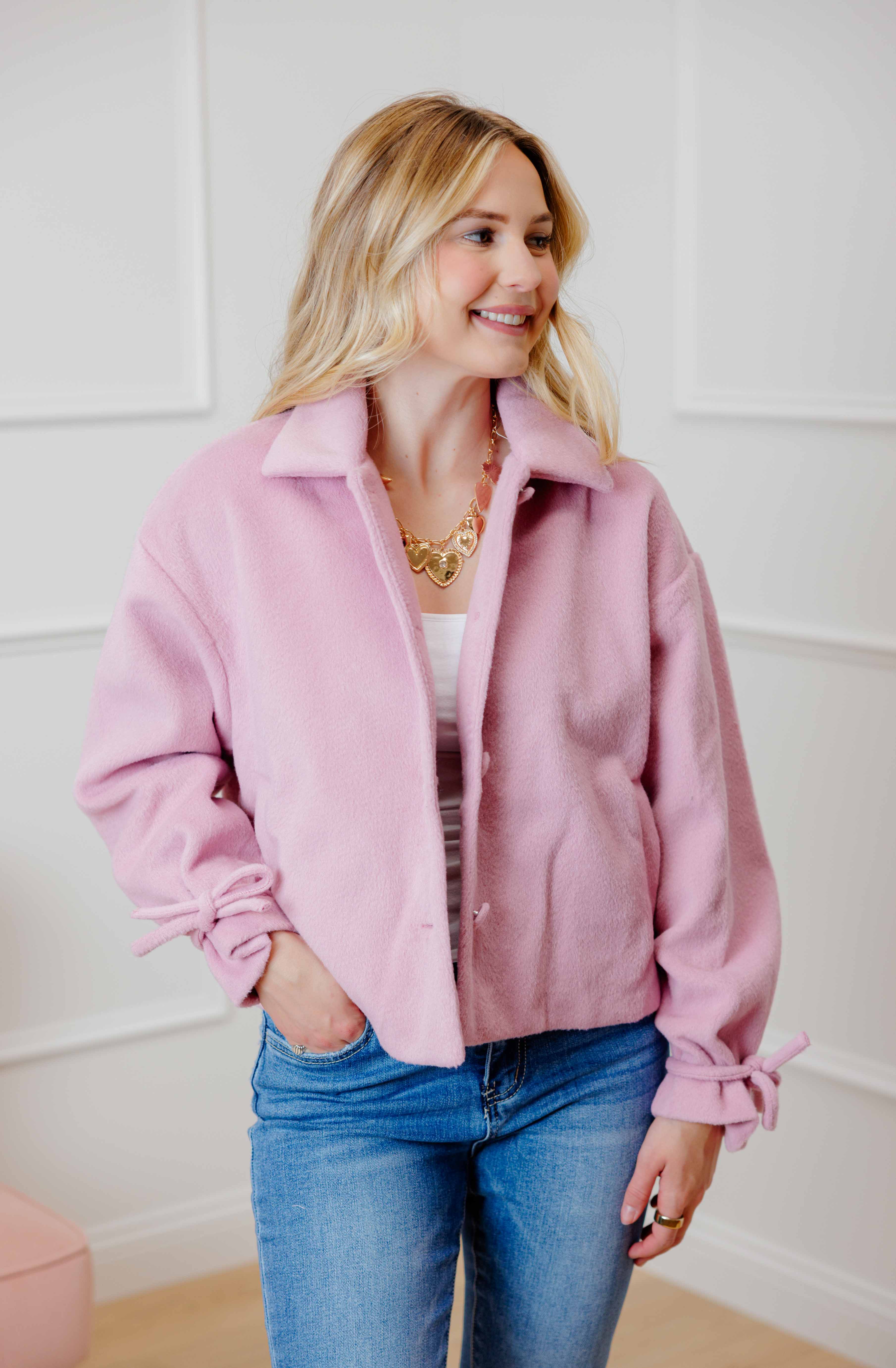 Pink Bow Tie Coat