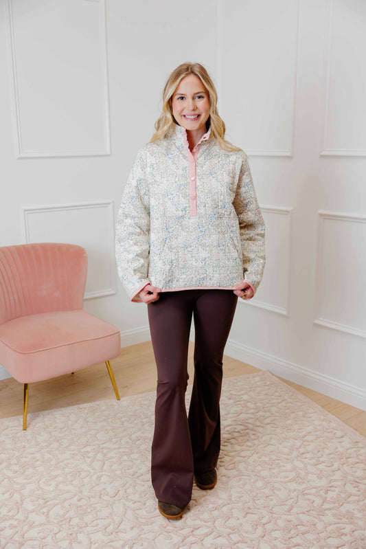 Ivory Ditsy Floral Pullover