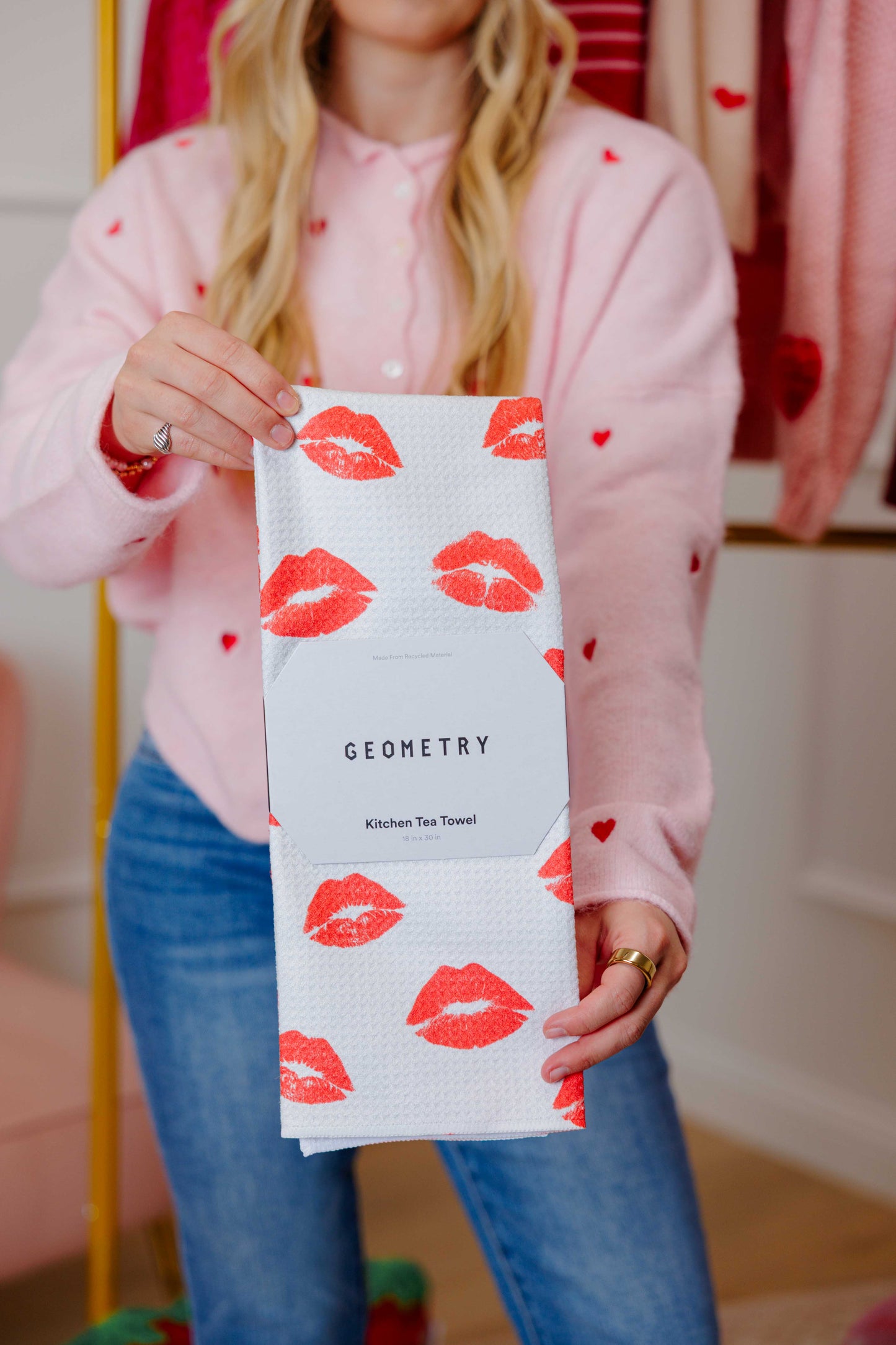 Muchos Besos Tea Towel