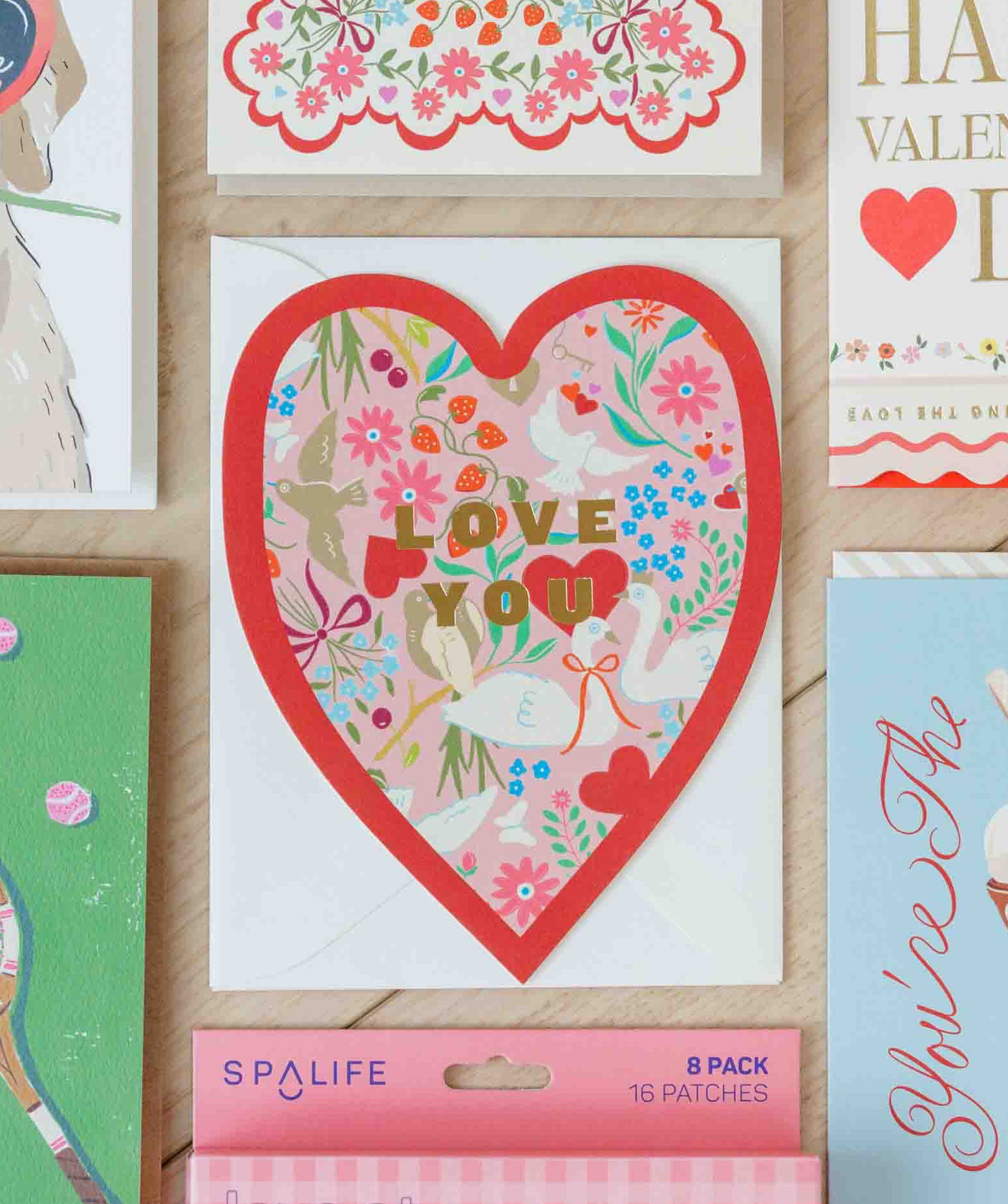 Love Birds Heart Greeting Card