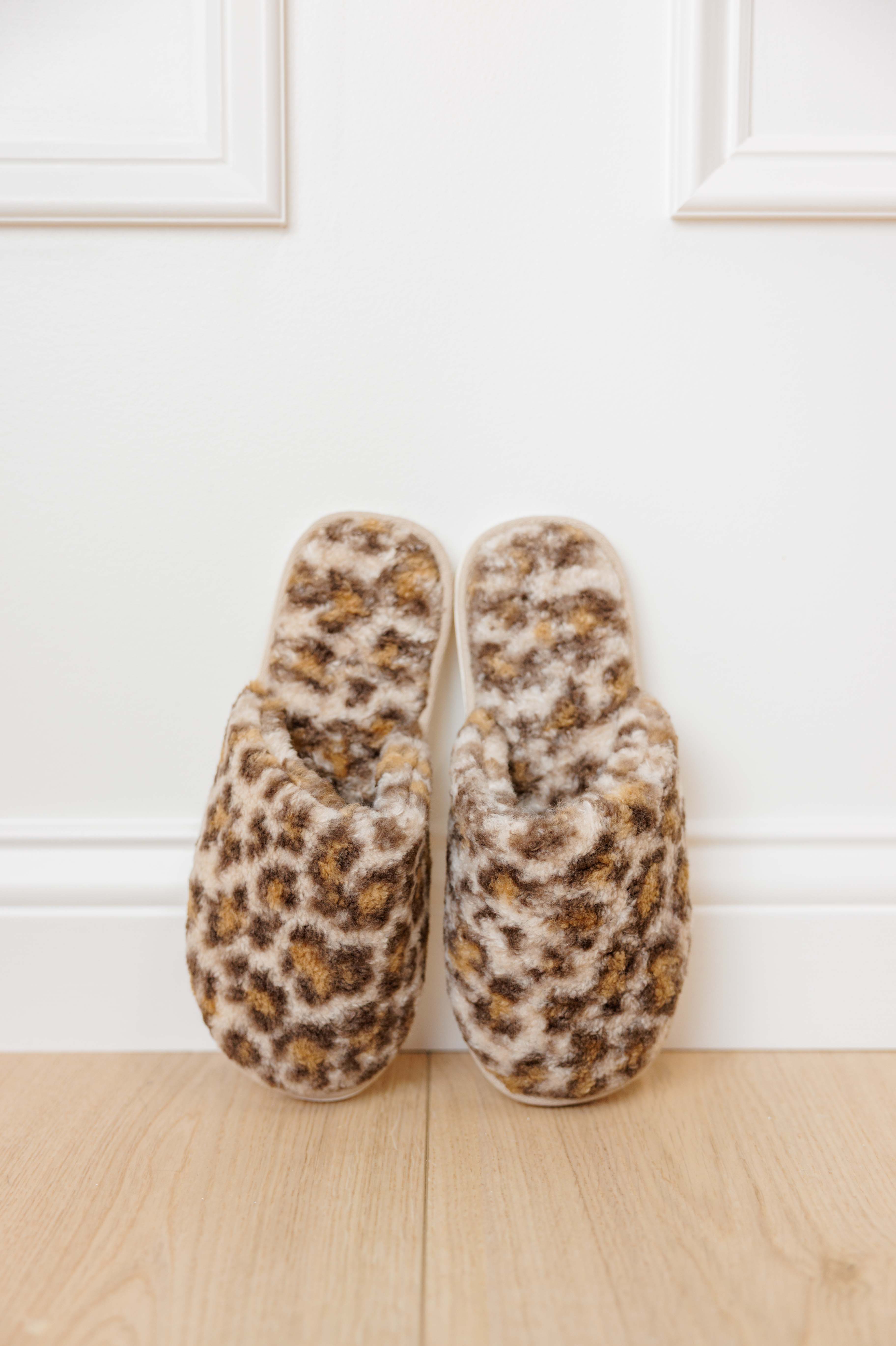 Leopard Sherpa Slippers