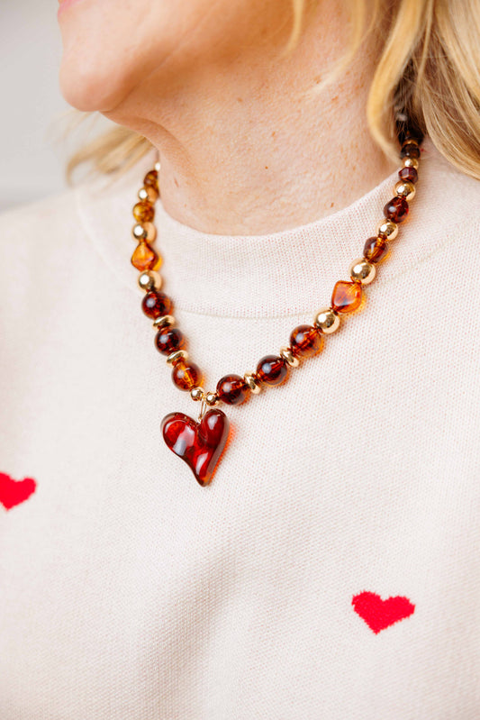 Beaded Heart Necklace