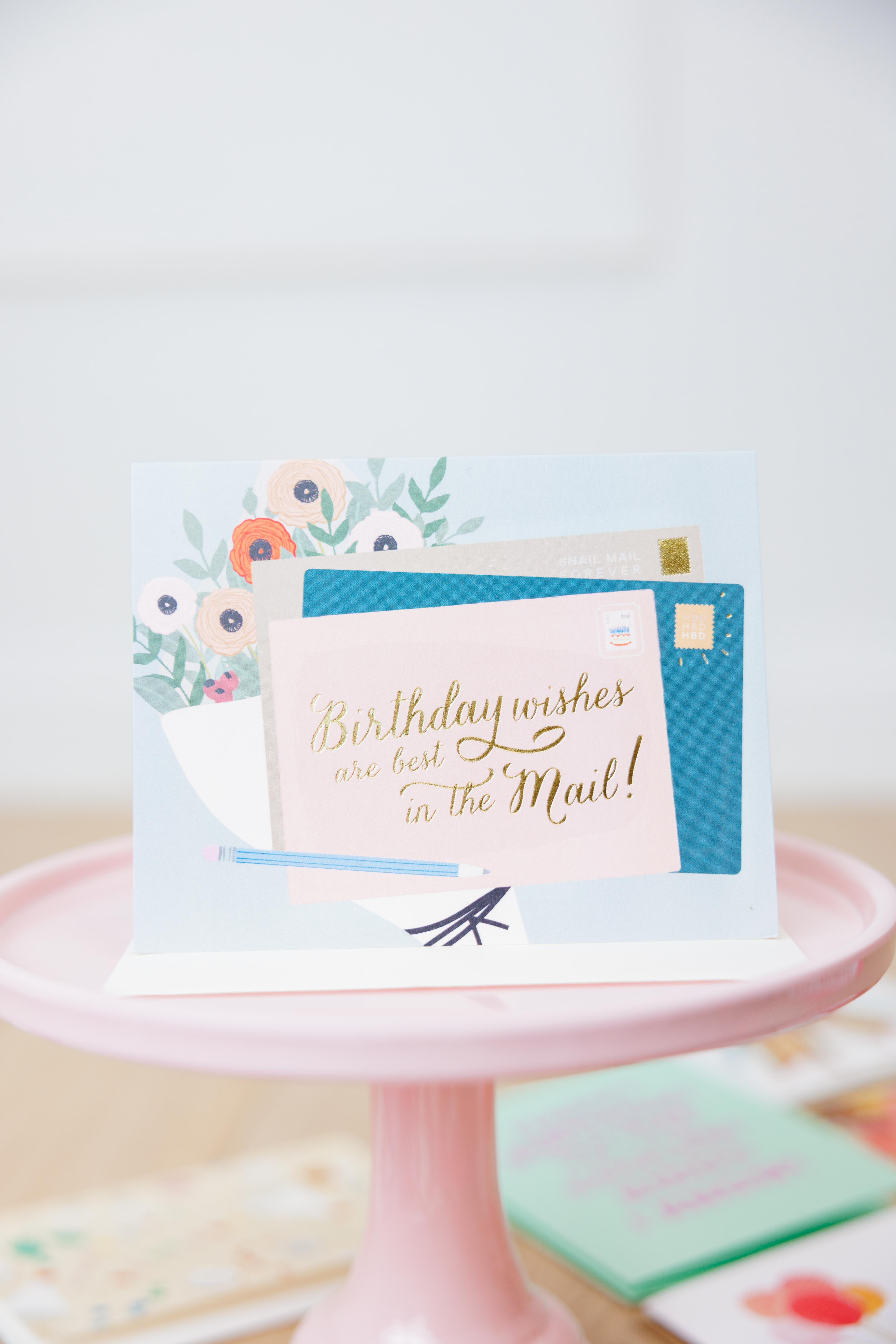 Birthday Wishes in Mail Card
