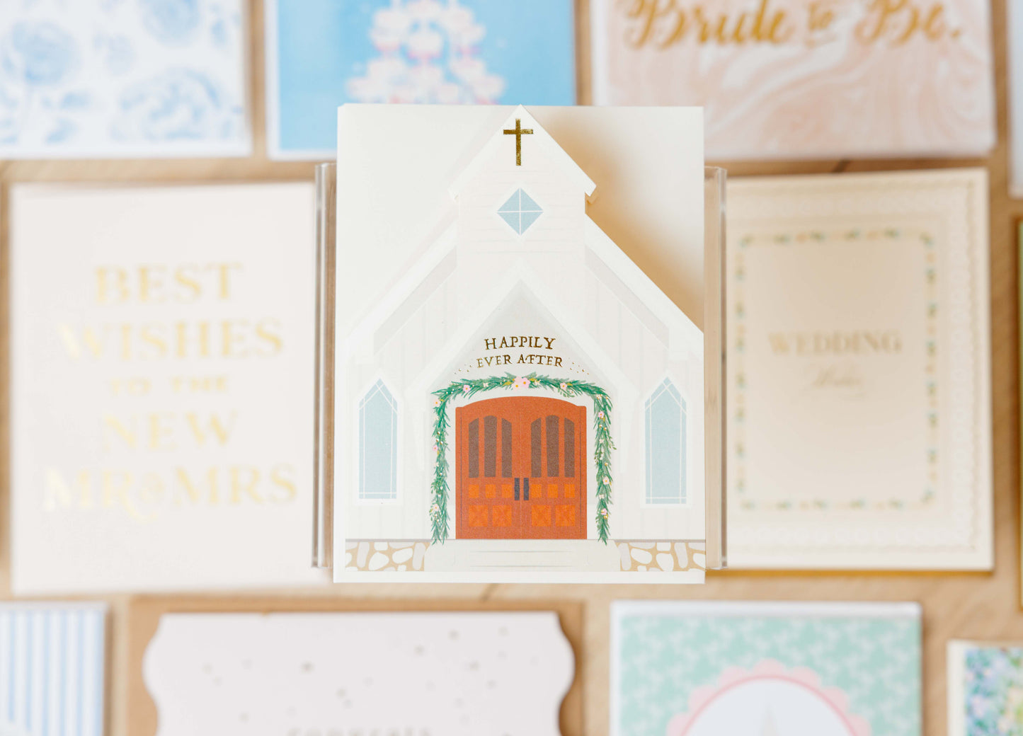 Wedding Chapel Die-Cut Greeting Card