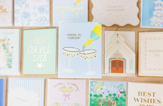 Cheers Forever Wedding Card