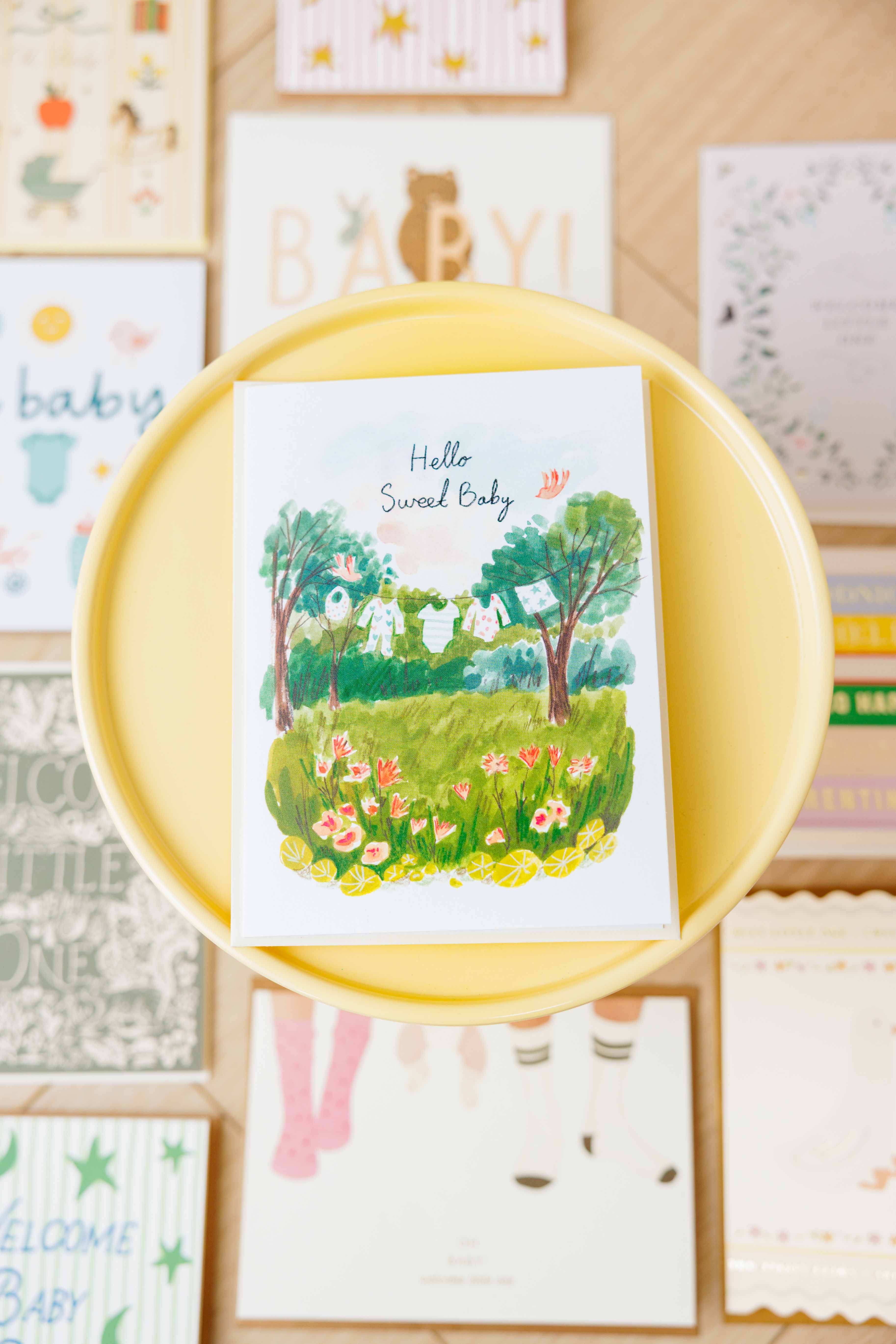 Clothesline Baby Card