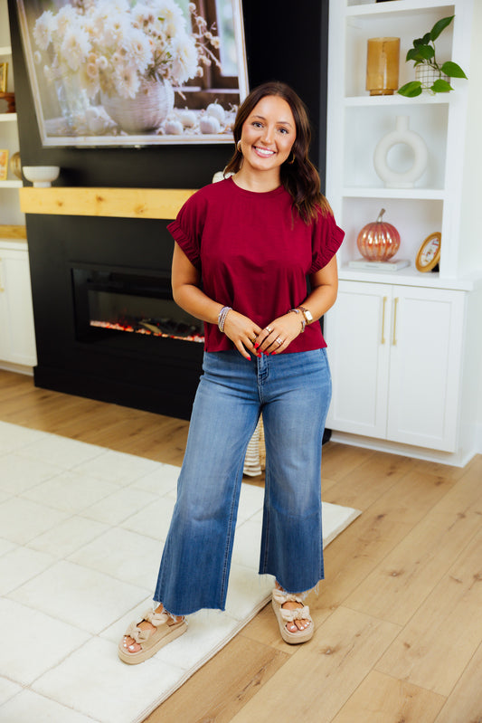 Elastic Sleeve Top