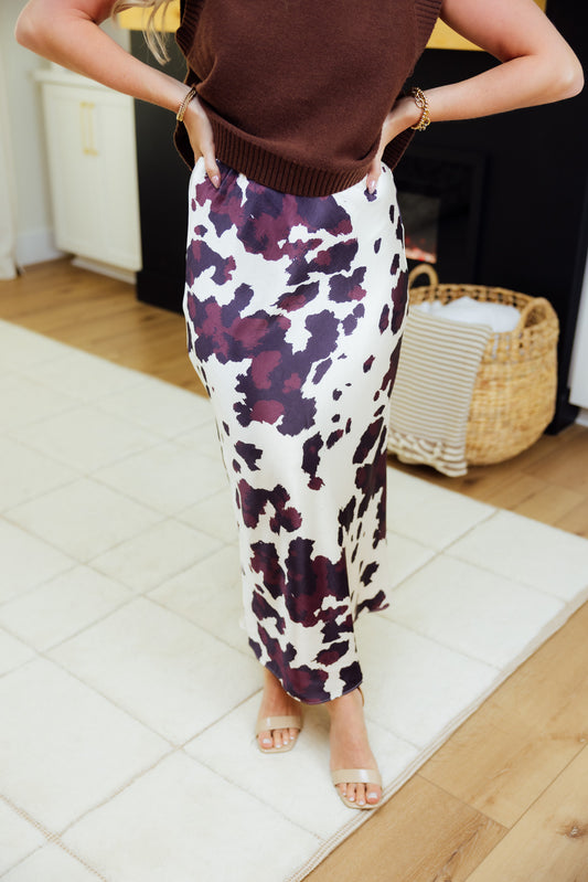 Sable Spot Midi Skirt