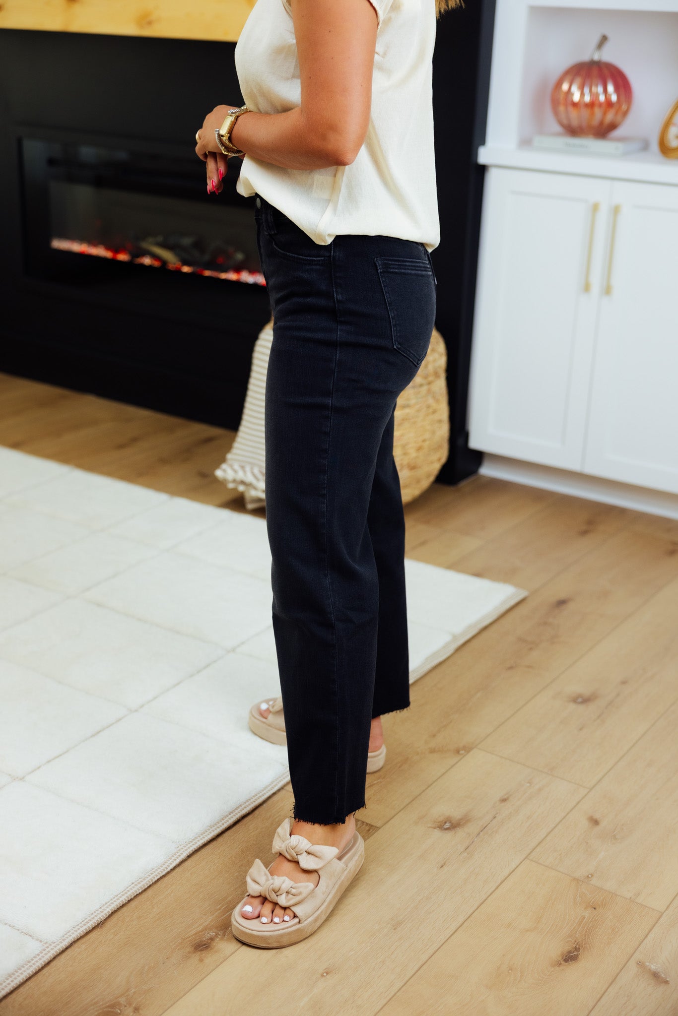 Xavier Black Wide Leg Jean