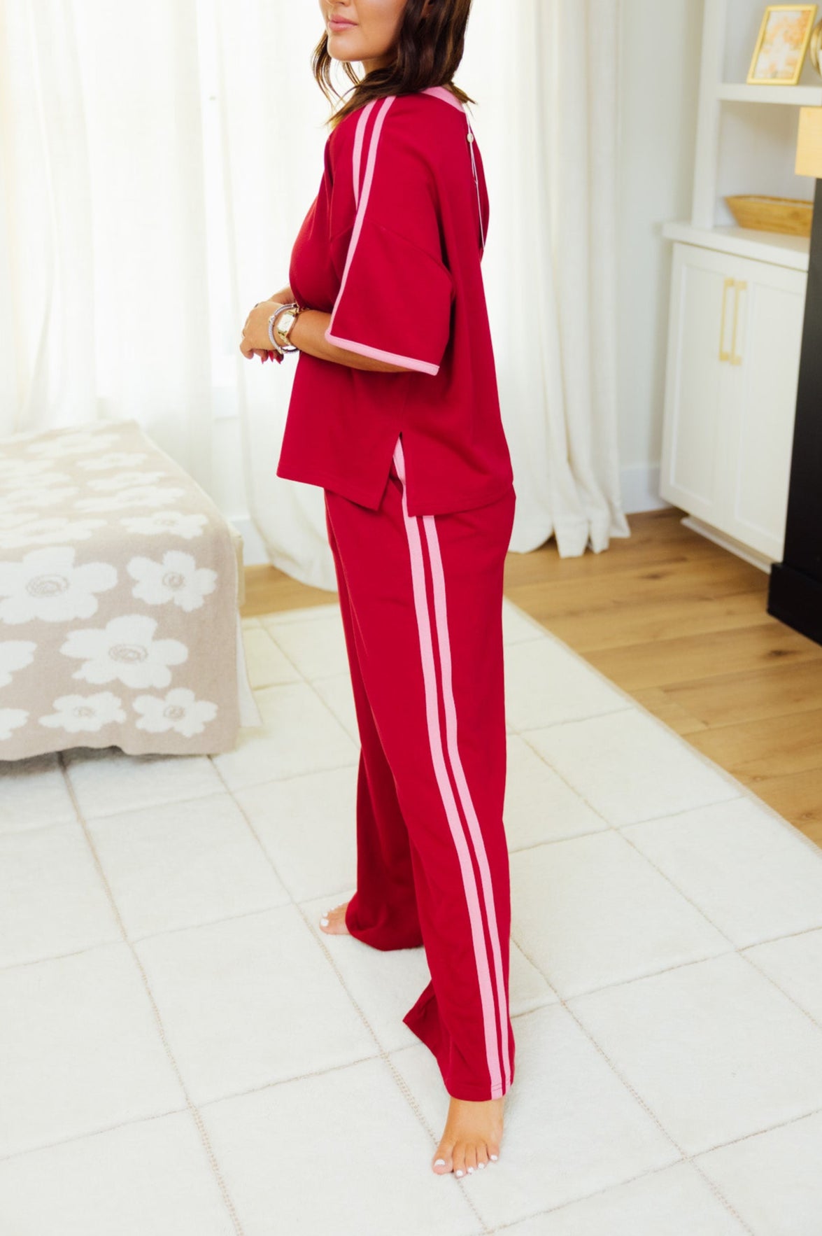 Cherry French Terry Pant Set