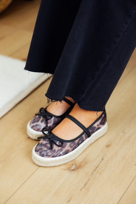 Leopard Mesh Espadrille Slip On