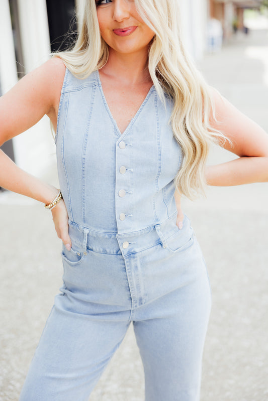 Light Denim Jumpsuit