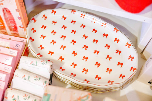 Jolly Red Bow Platter