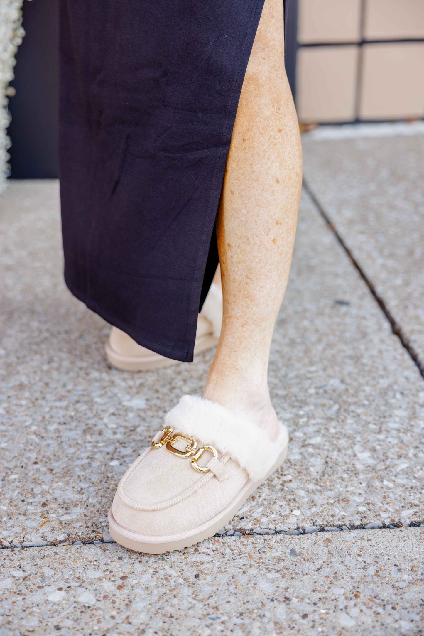 Davos Natural Suede Mule