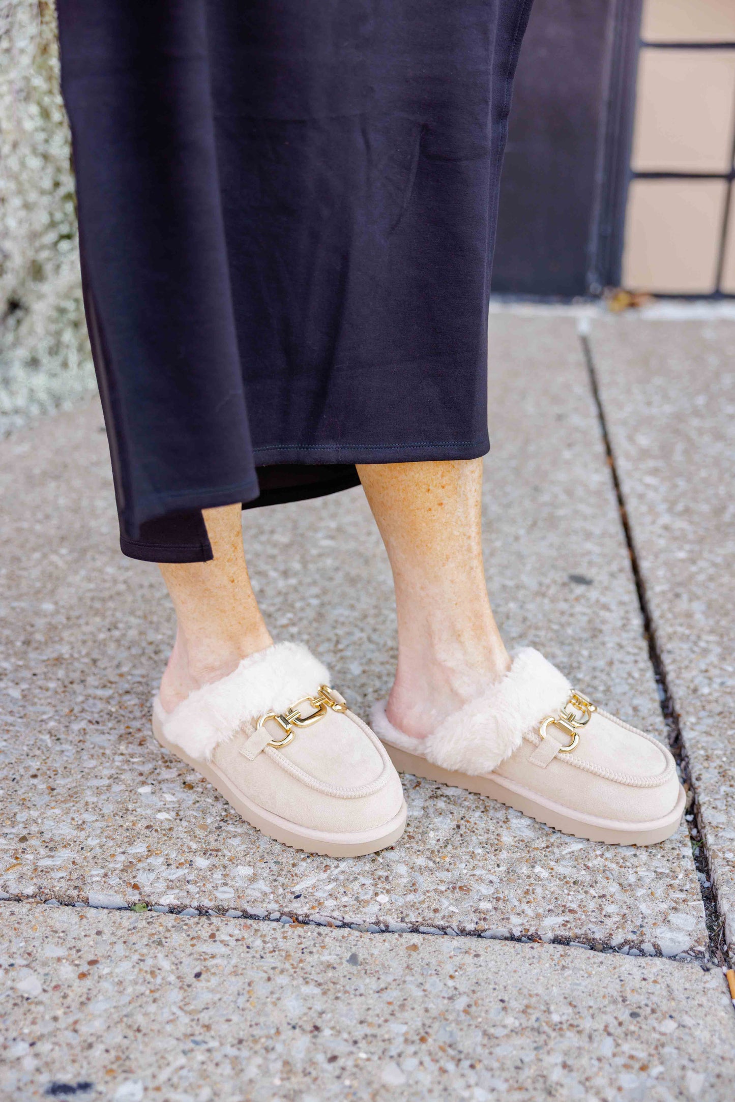 Davos Natural Suede Mule