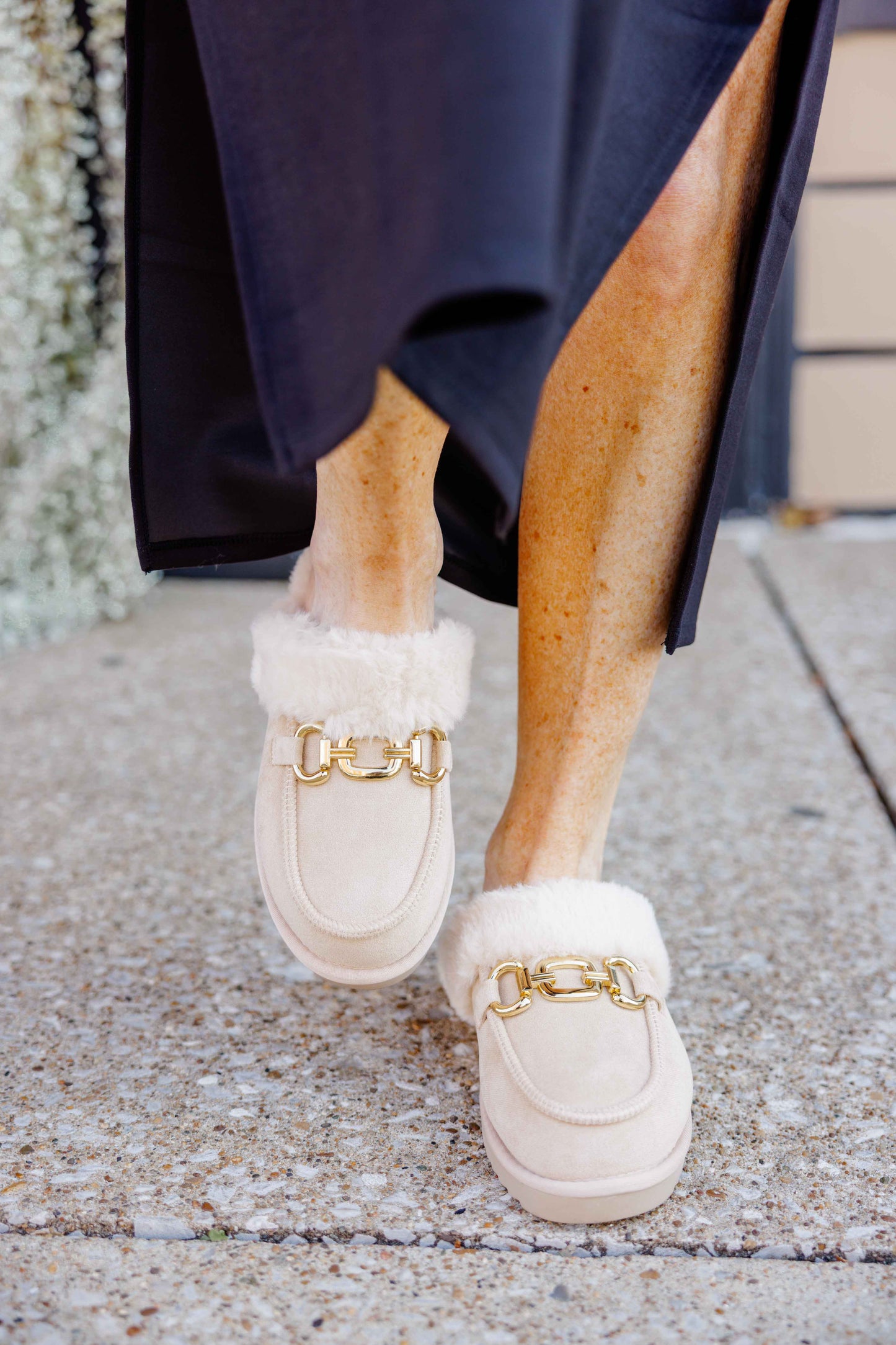 Davos Natural Suede Mule