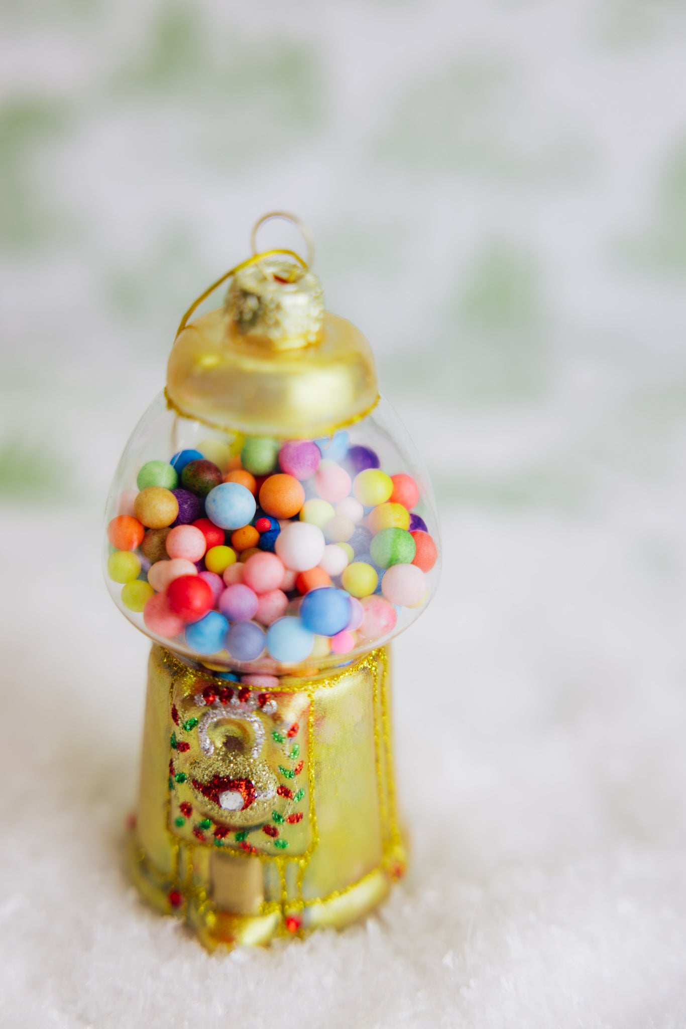 Gold Gumball Machine Ornament