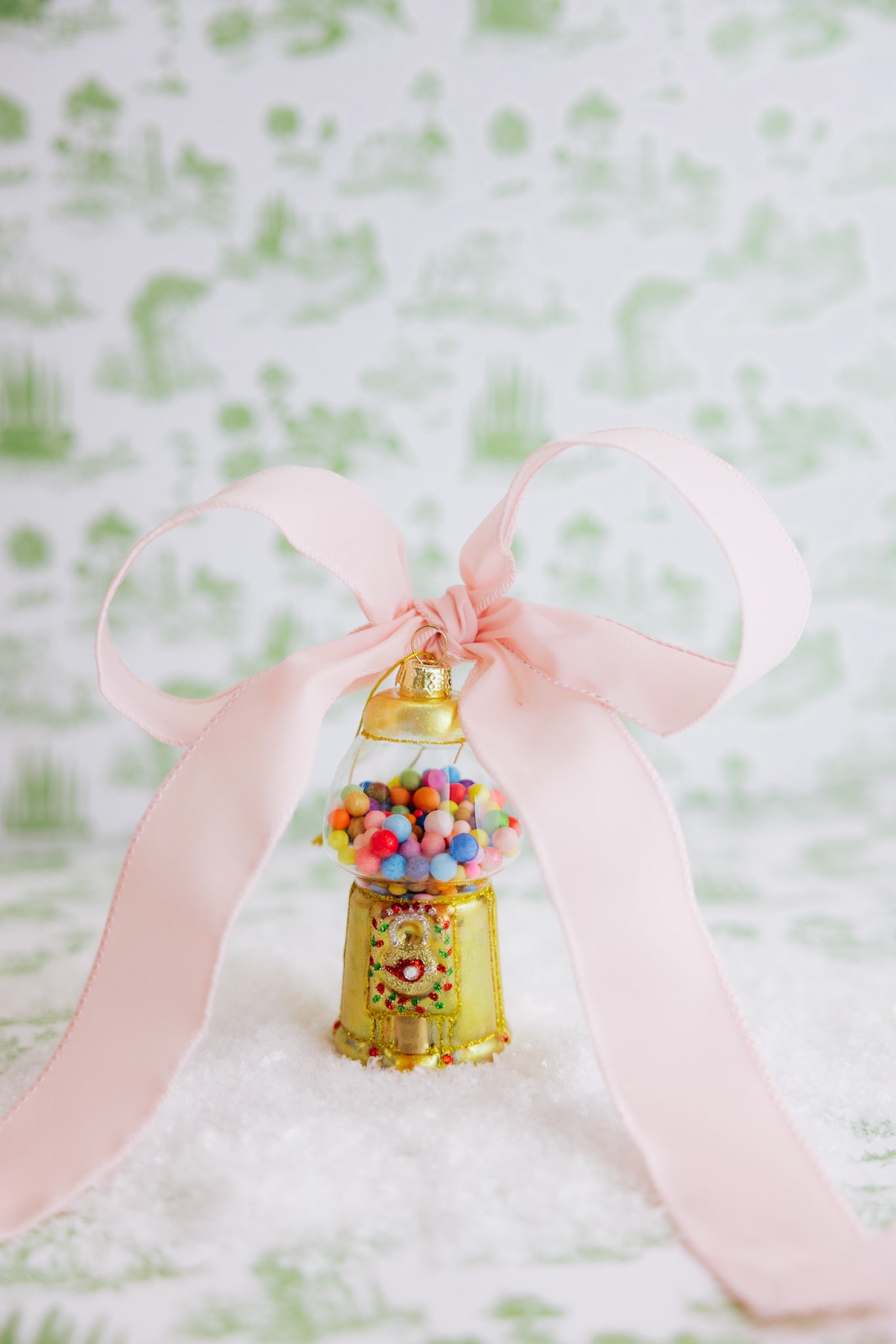 Gold Gumball Machine Ornament