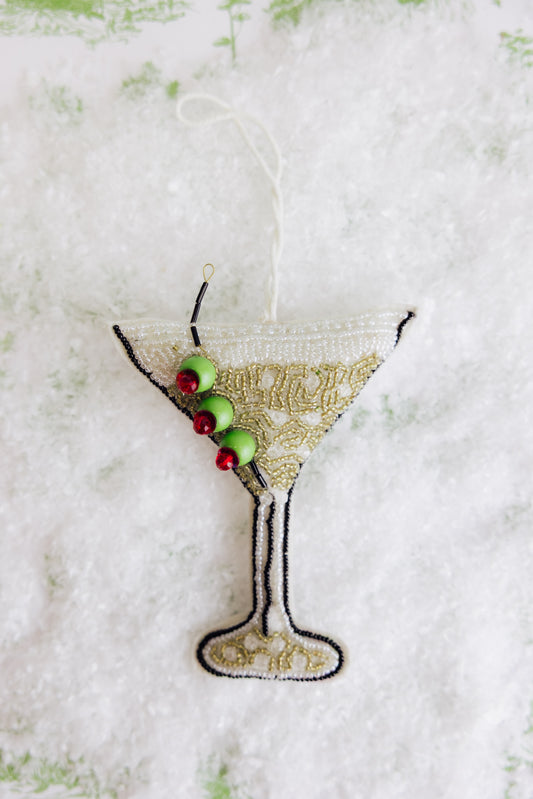 Sequin Martini Ornament