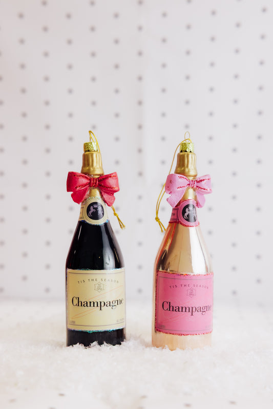 Champagne Bow Ornament