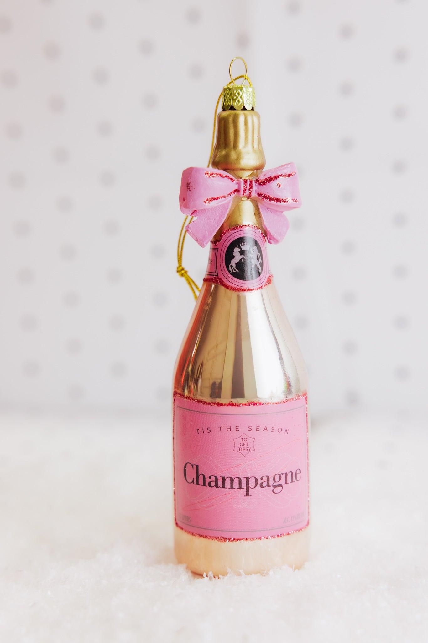Champagne Bow Ornament