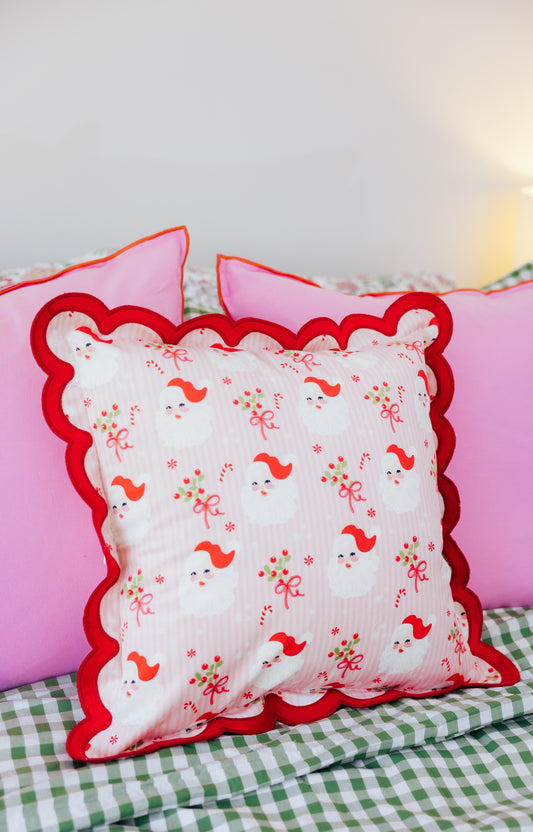 Holly Jolly Santa Throw Pillow