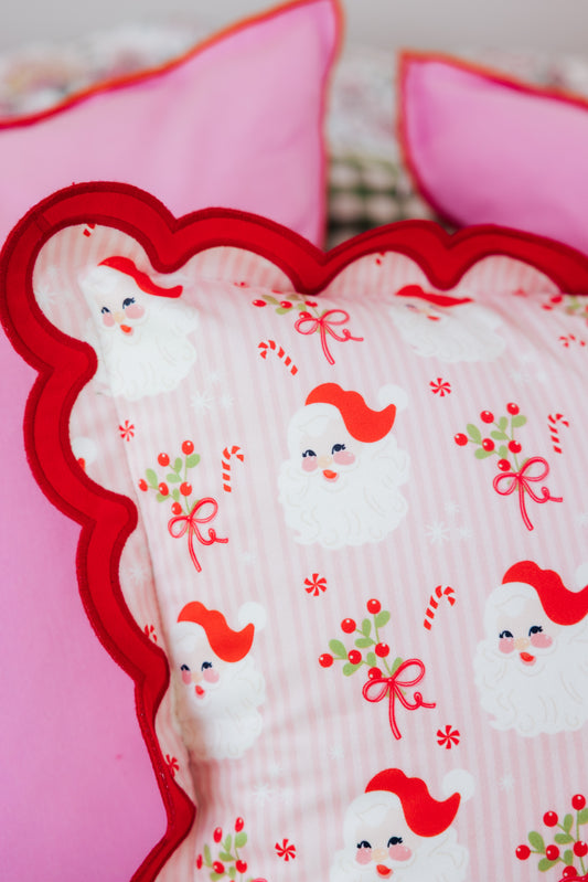 Holly Jolly Santa Throw Pillow