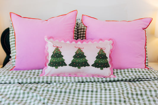 Twinkling Trees Throw Pillow