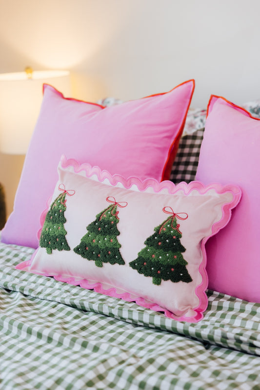 Twinkling Trees Throw Pillow