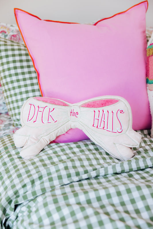 Deck the Halls Bow Pillow