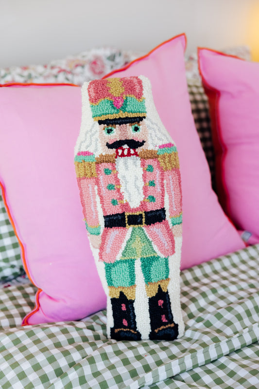 Shaped Pink Nutcracker Hook Pillow