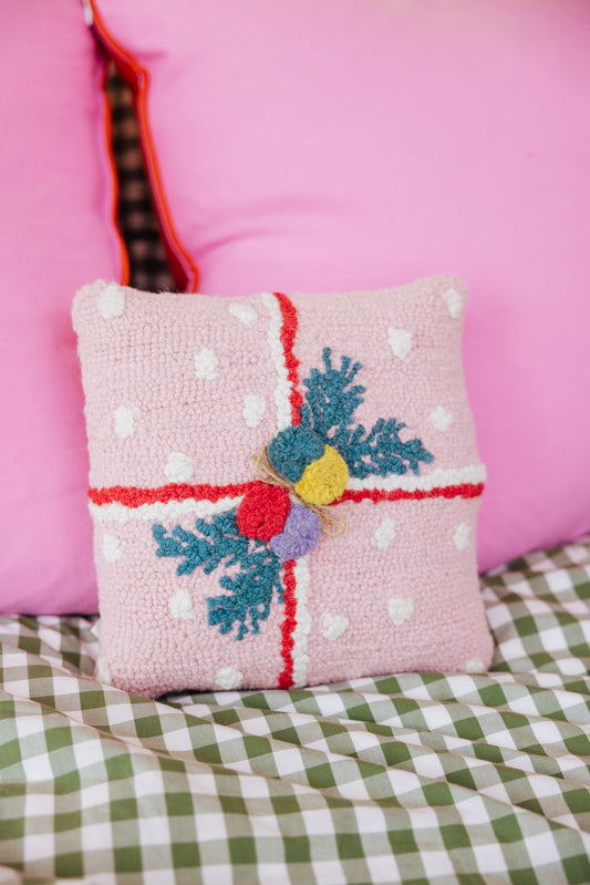 Pink Present Hook Pillow