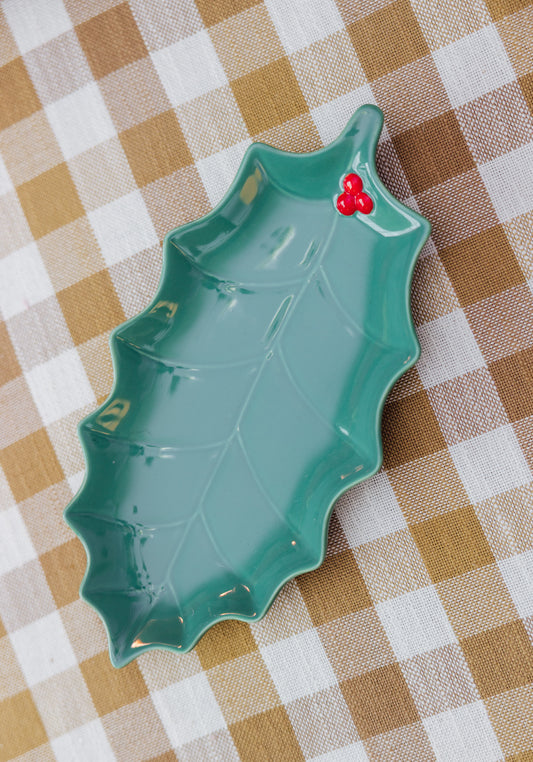 Holly Christmas Dish