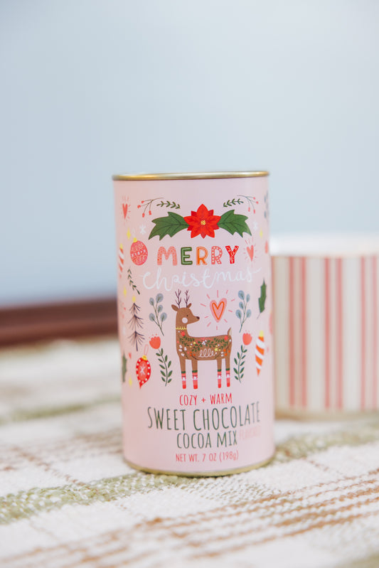 Christmas Deer Sweet Chocolate Cocoa (7oz Tin) $9