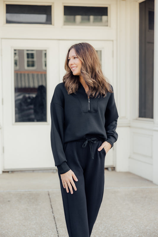 Black Modal Luxe Pant Set
