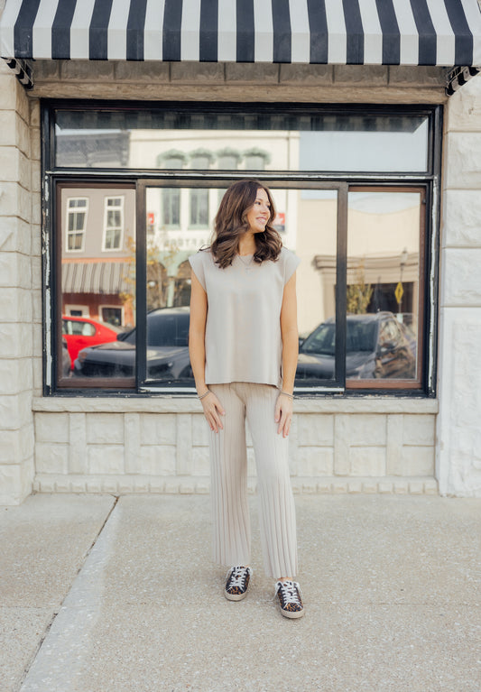 Champagne Sweater Pant Set