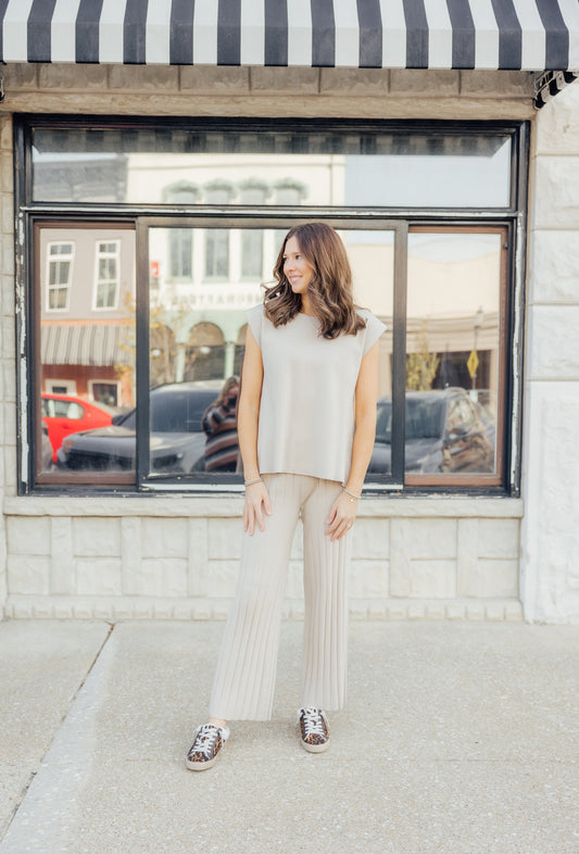 Champagne Sweater Pant Set