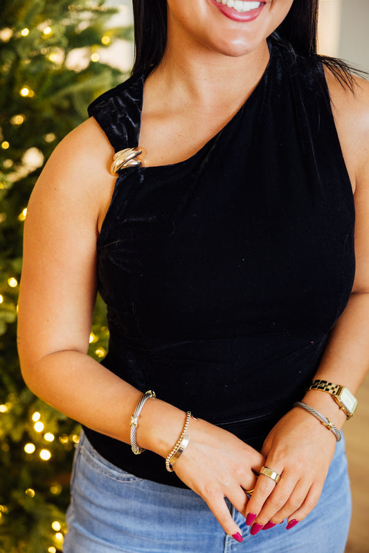 Black Velvet Top