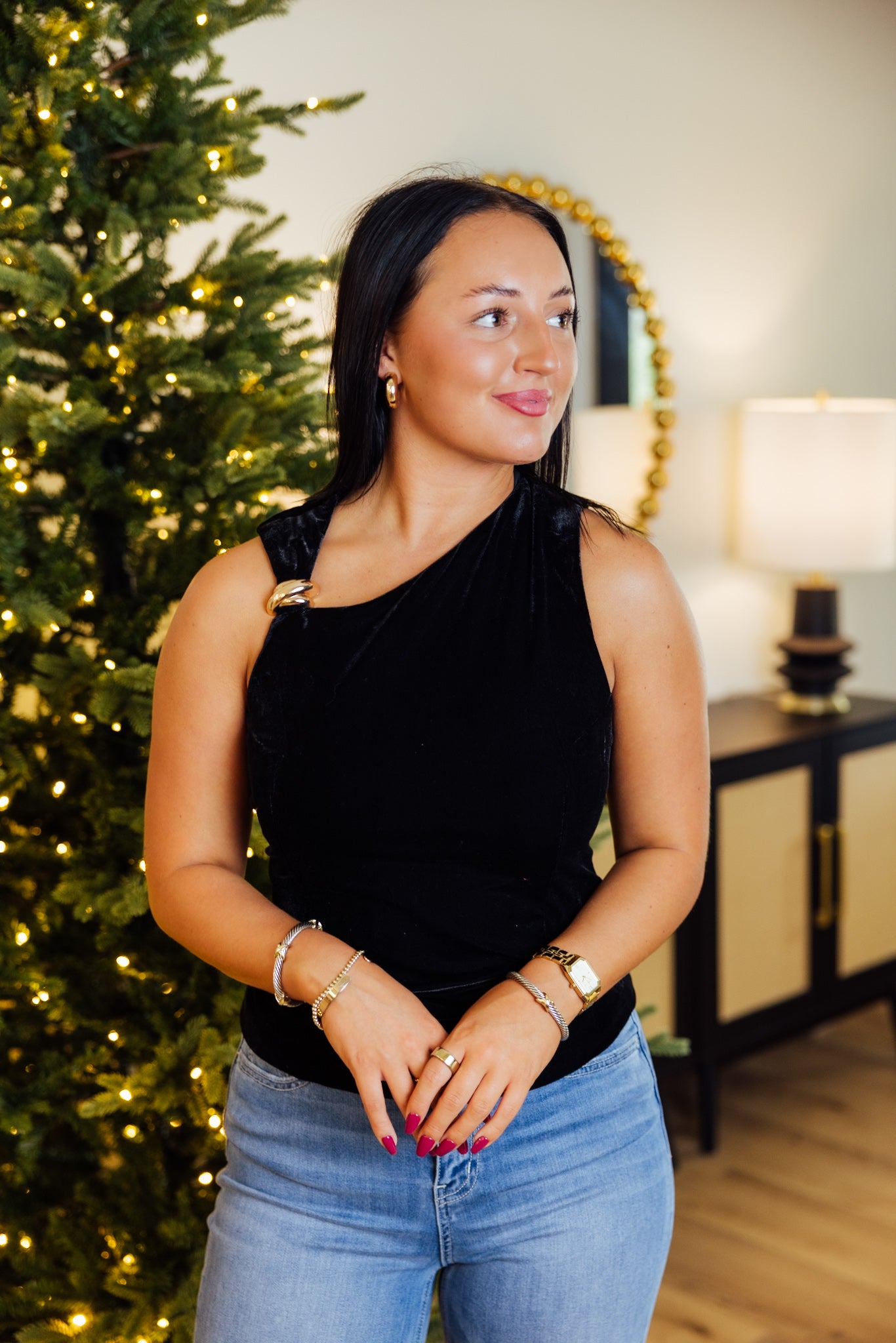 Black Velvet Top