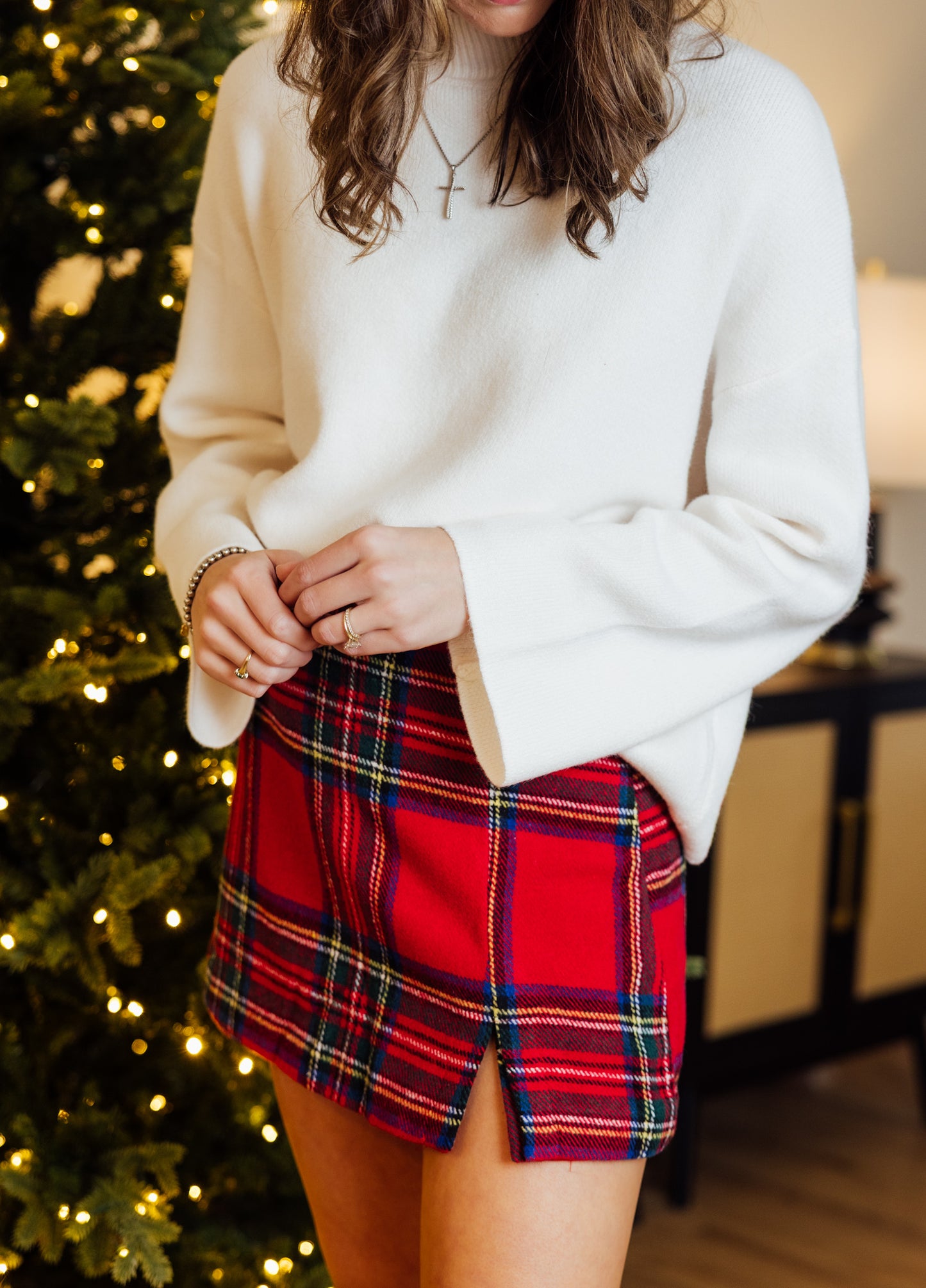 Christmas Plaid Skort