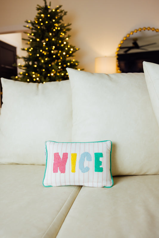 Naughty & Nice Reversible Pillow