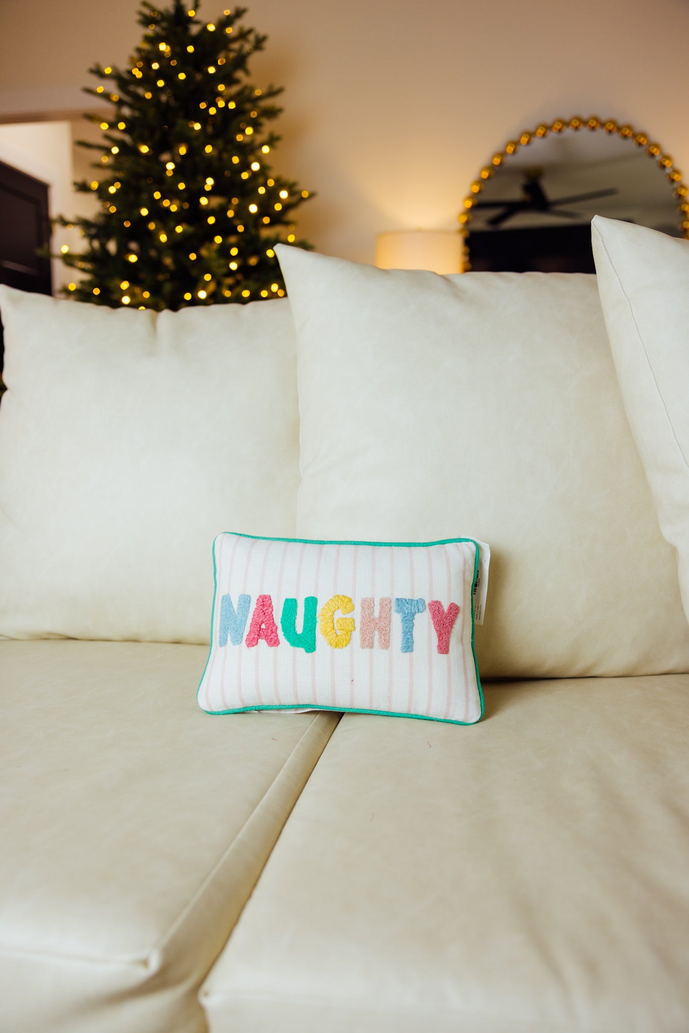 Naughty & Nice Reversible Pillow