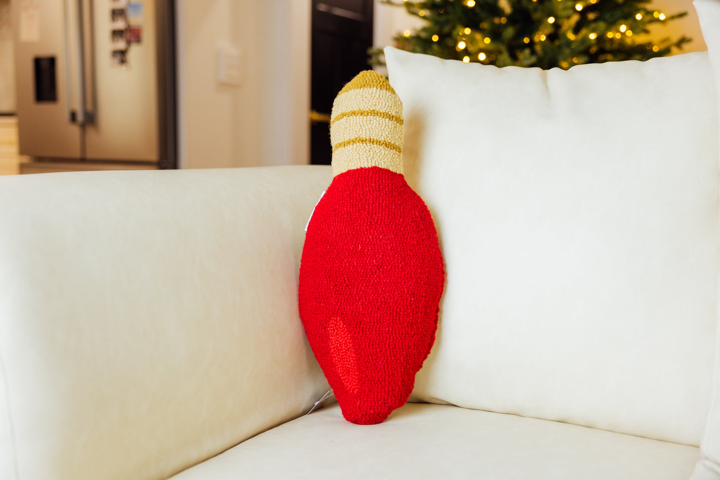 Christmas Light Bulb Hook Pillow