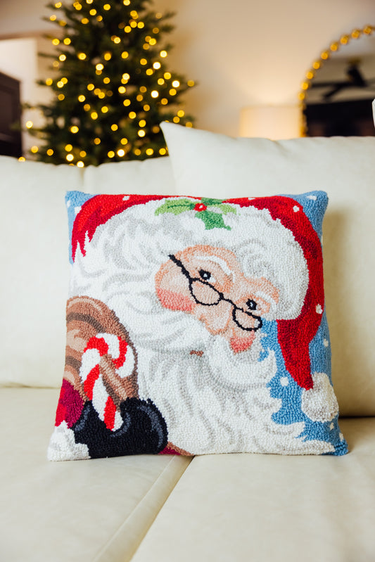 Santa With Glasses Hook Pillow