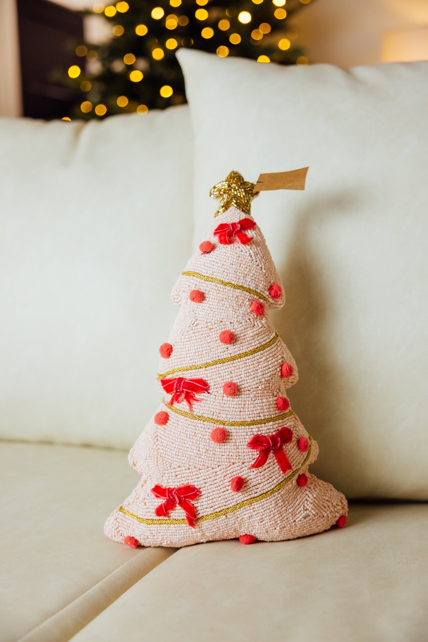 Pink Tree Shaped Pillow