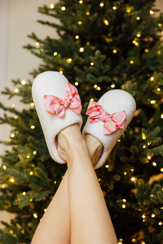 Festive Plaid Slippers