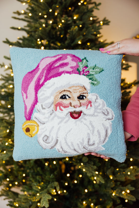 Retro Pink Santa Hook Pillow